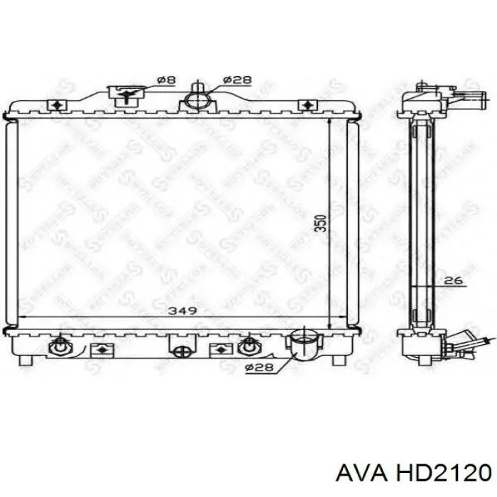 Radiador de esfriamento de motor AVA HD2120 preço, a partir de 63,42 USD