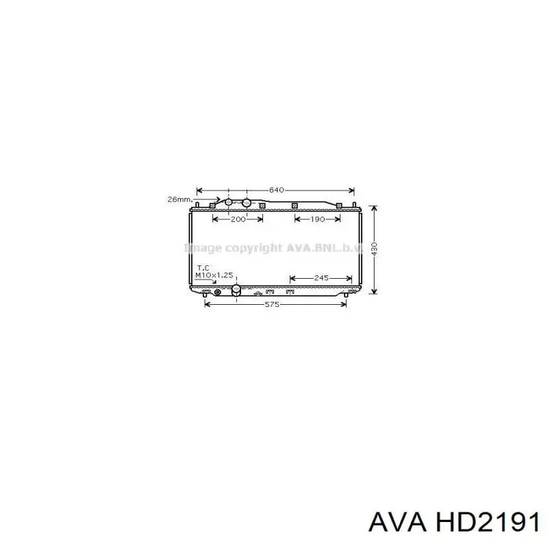 Radiador de esfriamento de motor AVA HD2191 preço, a partir de 110,59 USD