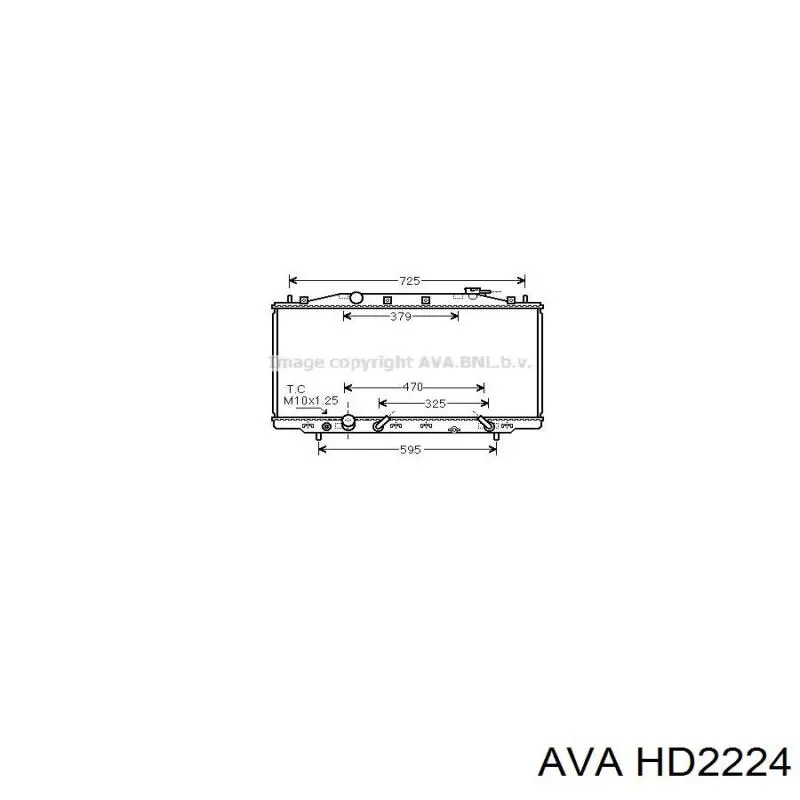 Radiador de esfriamento de motor AVA HD2224 preço, a partir de 123,74 USD