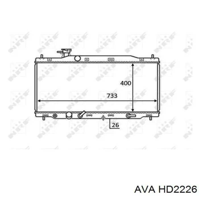 Radiador de esfriamento de motor AVA HD2226 preço, a partir de 133,95 USD