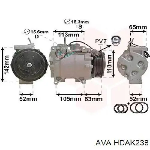 Compressor de aparelho de ar condicionado AVA HDAK238 preço, a partir de 292,84 USD