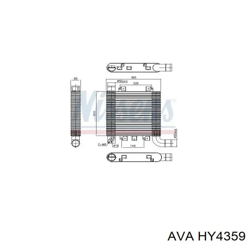 Compre HY4359 AVA Radiador de intercooler