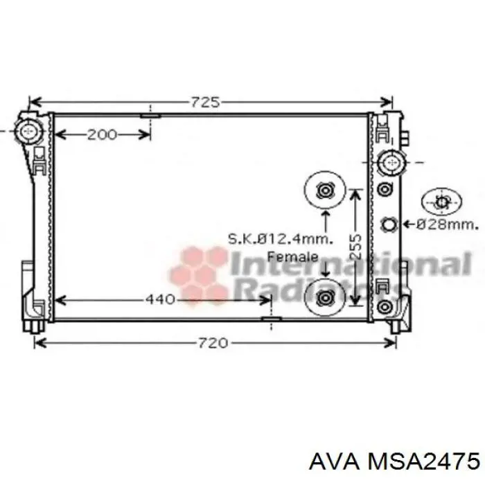 Compre MSA2475 AVA Radiador de esfriamento de motor