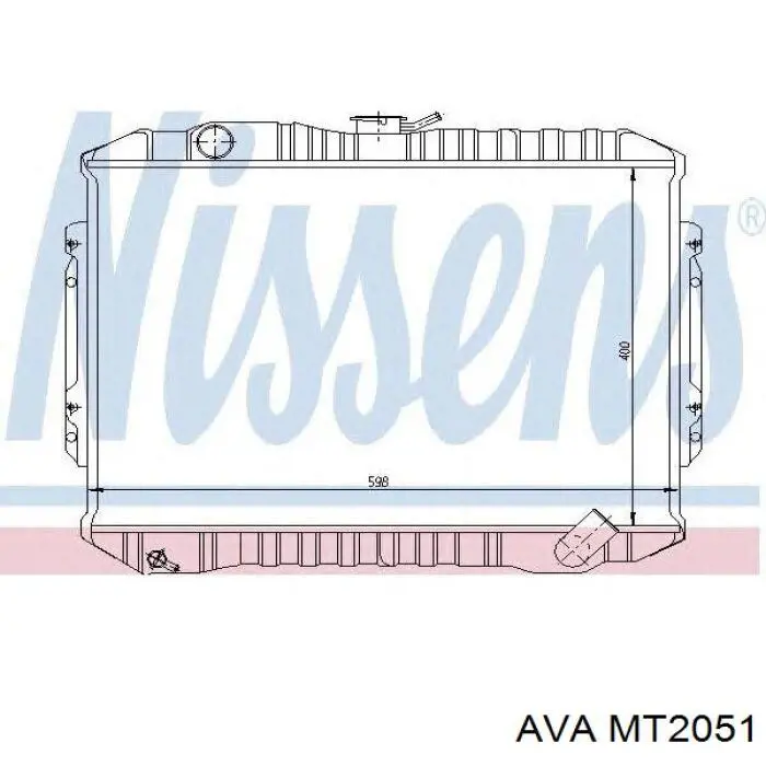 MB605273 Mitsubishi Radiador de esfriamento de motor