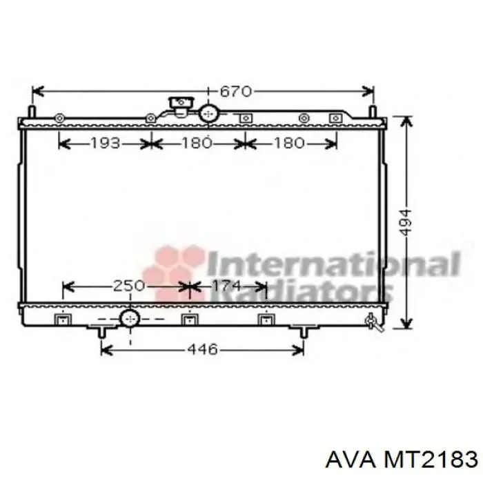 Radiador de esfriamento de motor AVA MT2183 preço, a partir de 126,09 USD