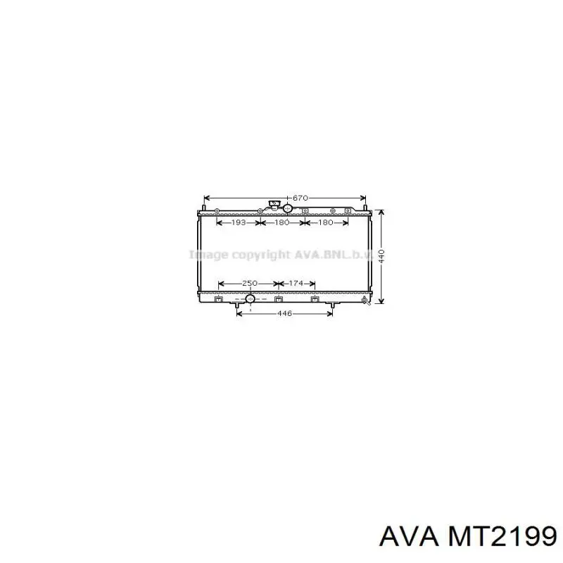 Radiador de esfriamento de motor AVA MT2199 preço, a partir de 88,27 USD