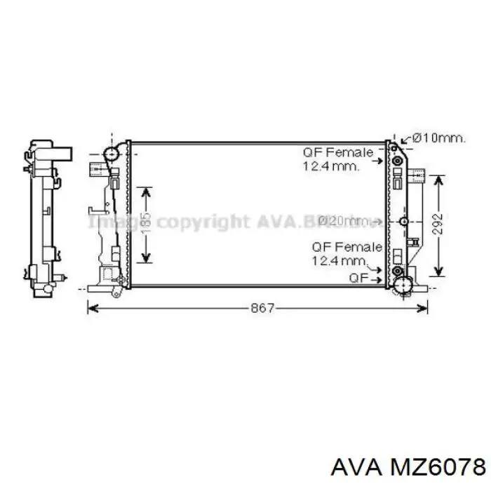 Radiador de forno (de aquecedor) para Mazda 323 II 3 dr 