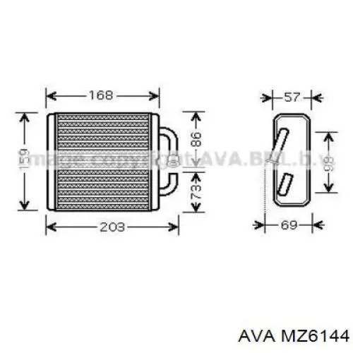 Compre MZ6144 AVA Radiador de forno (de aquecedor)