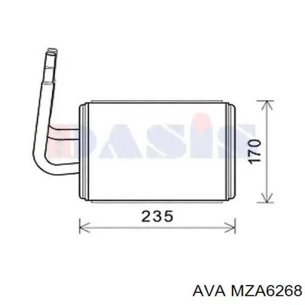 MZA6268 AVA Radiador de forno (de aquecedor)