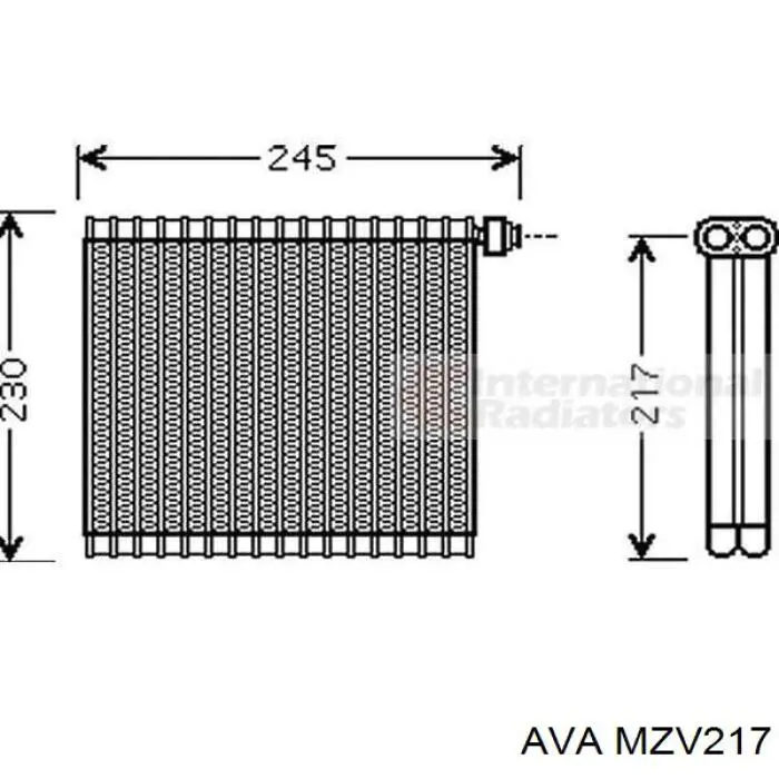 Vaporizador de aparelho de ar condicionado Mazda 3  BK12