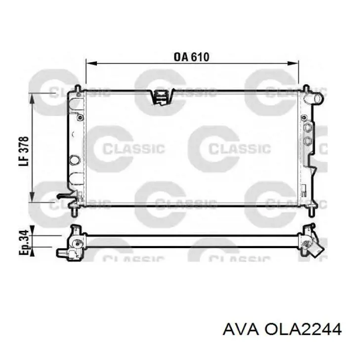 Compre OLA2244 AVA Radiador de esfriamento de motor