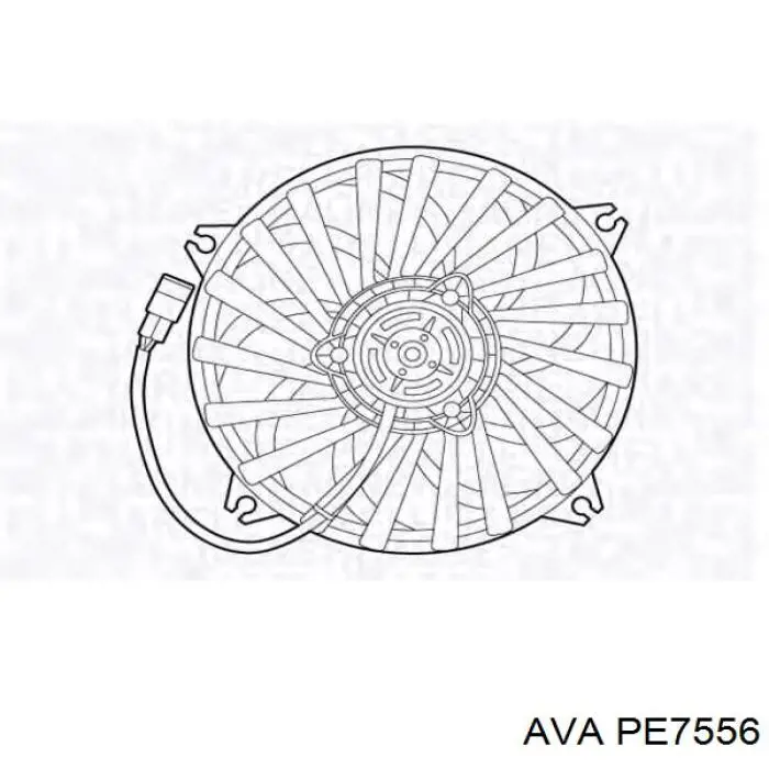 Ventilador elétrico de esfriamento montado (motor + roda de aletas) AVA PE7556 preço, a partir de 57,51 USD