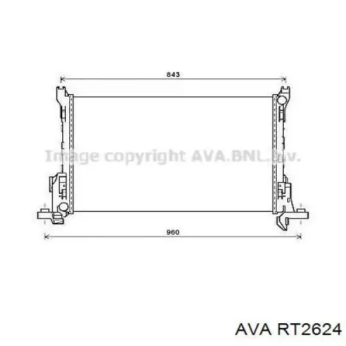 RT2624 AVA Radiador de esfriamento de motor