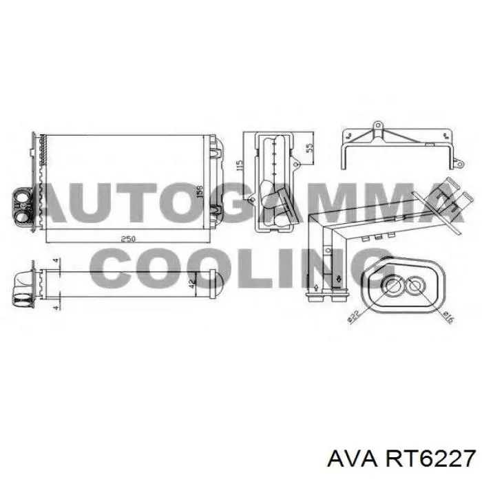 Compre RT6227 AVA Radiador de forno (de aquecedor)