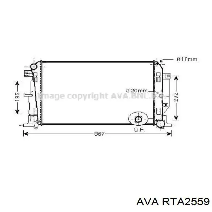 Compre RTA2559 AVA Radiador de esfriamento de motor adicional