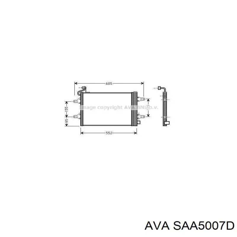 Radiador de aparelho de ar condicionado AVA SAA5007D preço, a partir de 73,78 USD