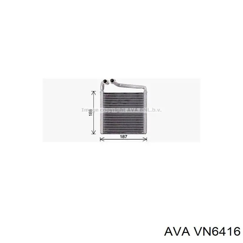 Radiador de forno (de aquecedor) AVA VN6416 preço, a partir de 64,07 USD