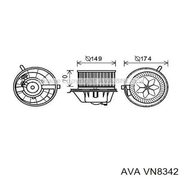 VN8342 AVA Motor de ventilador de forno (de aquecedor de salão)