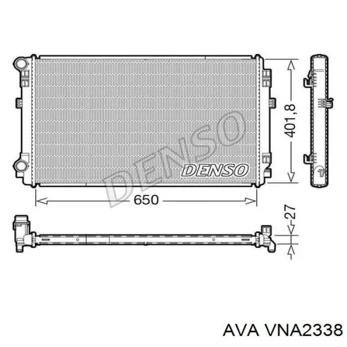 Radiador de esfriamento de motor AVA VNA2338 preço, a partir de 121,94 USD