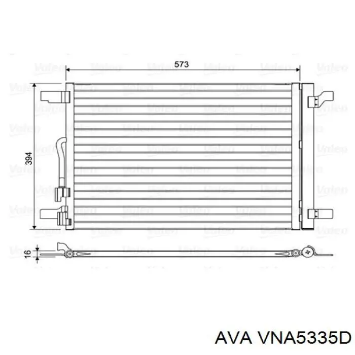 Radiador de aparelho de ar condicionado AVA VNA5335D preço, a partir de 114,94 USD