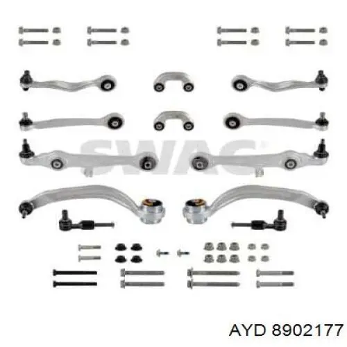 Compre 8902177 AYD Kit de braços oscilantes de suspensão dianteira