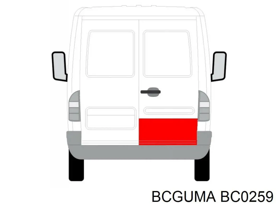 BC0259 Bcguma Grade de proteção da suspensão de lâminas traseira