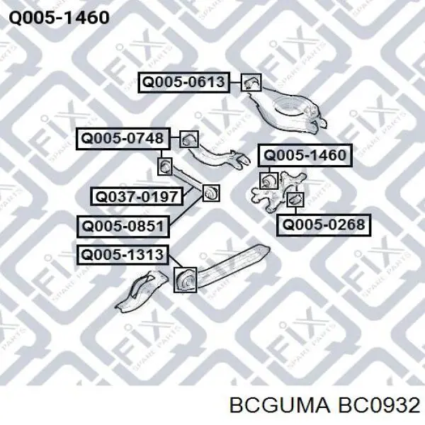 Bucha de estabilizador dianteiro Bcguma BC0932