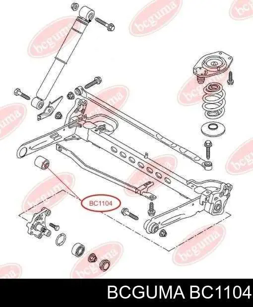 BC1104 Bcguma Bloco silencioso de viga traseira (de plataforma veicular)