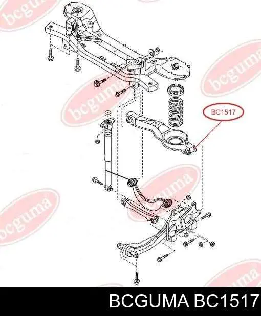 BC1517 Bcguma Bloco silencioso do braço oscilante inferior traseiro