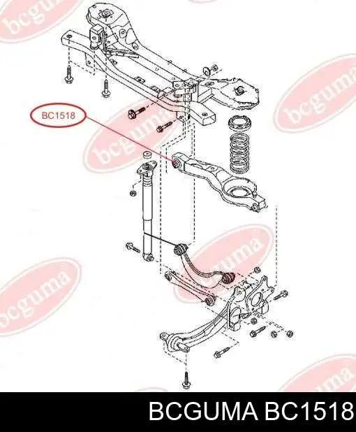 BC1518 Bcguma Bloco silencioso do braço oscilante inferior traseiro