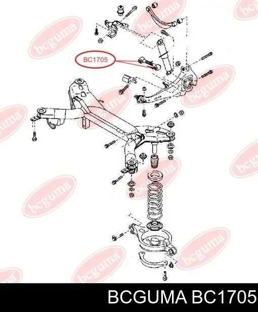 BC1705 Bcguma Bloco silencioso traseiro de braço oscilante transversal