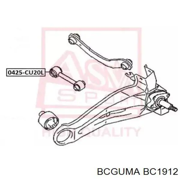 Compre BC1912 Bcguma Bloco silencioso da barra Panhard (de suspensão traseira)