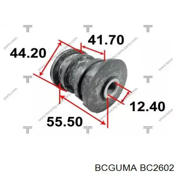 Bloco silencioso traseiro de braço oscilante traseiro longitudinal BC2602 Bcguma