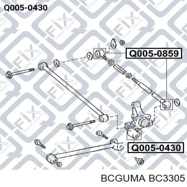 Bloco silencioso do pino de apoio traseiro Bcguma BC3305 preço, a partir de 6,43 USD