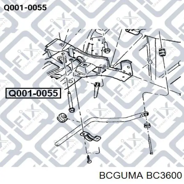 Bloco silencioso dianteiro do braço oscilante inferior BC3600 Bcguma