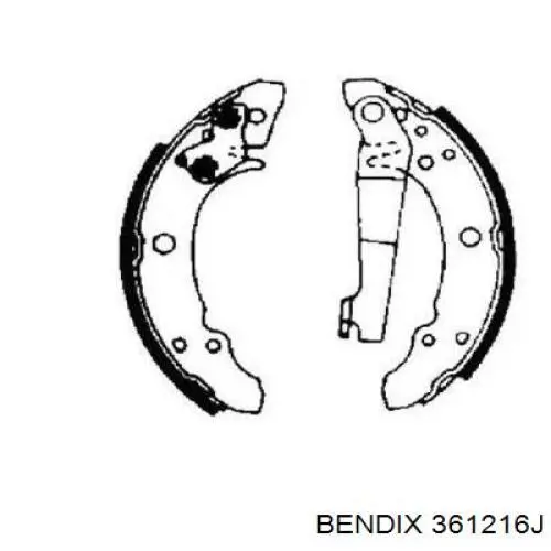 Sapatas do freio traseiras de tambor Jurid/Bendix 361216J preço, a partir de 18,53 USD