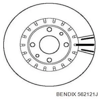 562121J Jurid/Bendix Disco do freio dianteiro
