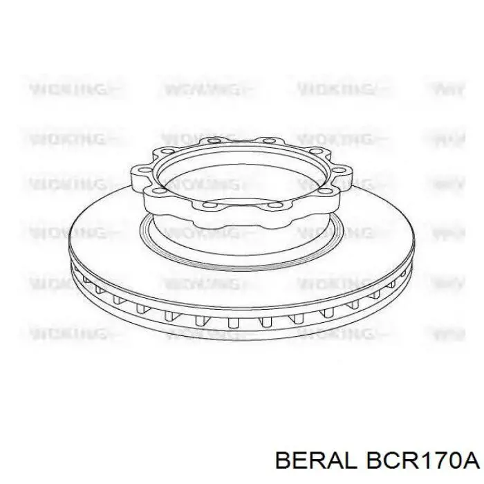 Disco do freio dianteiro BCR170A Beral