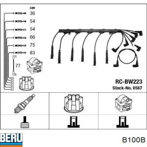 Compre B100B Beru Fios de alta voltagem, kit