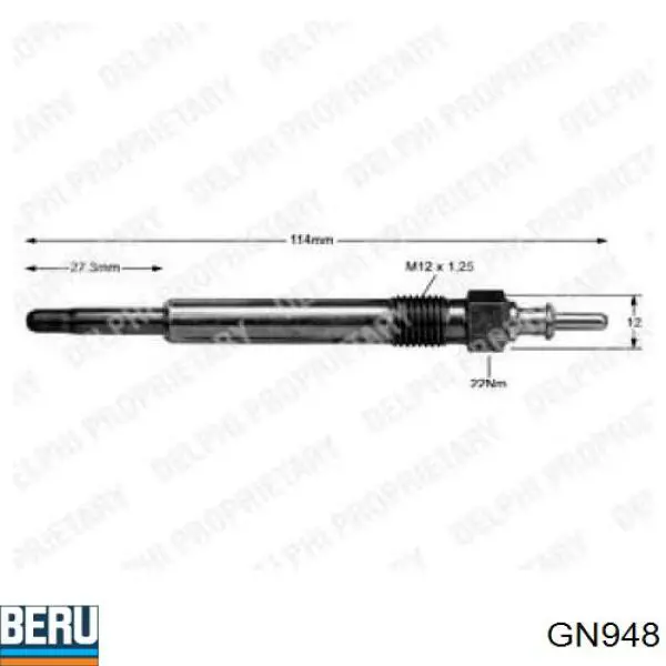 Vela de incandescência GN948 Beru