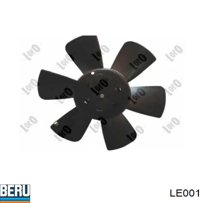 Ventilador elétrico de esfriamento montado (motor + roda de aletas) direito LE001 Beru