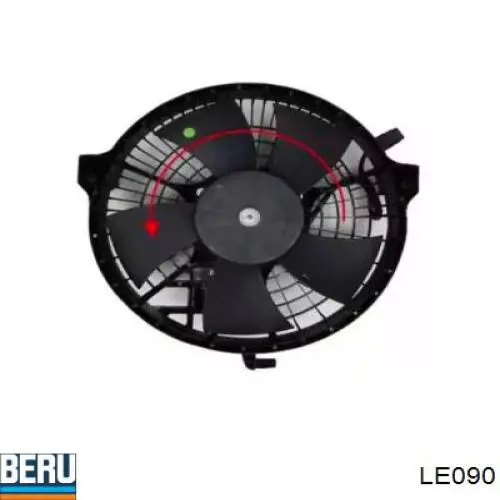 Ventilador elétrico de intercooler montado (motor + roda de aletas) LE090 Beru