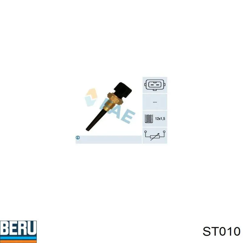 Sensor de temperatura da mistura de ar ST010 Beru