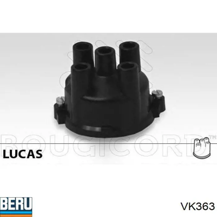 Tampa de distribuidor de ignição (distribuidor) VK363 Beru