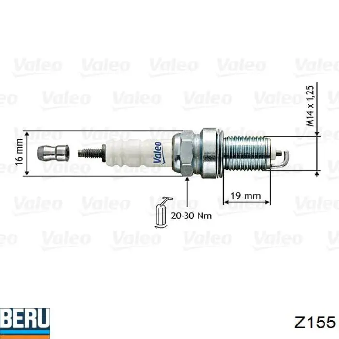 Vela de ignição Z155 Beru