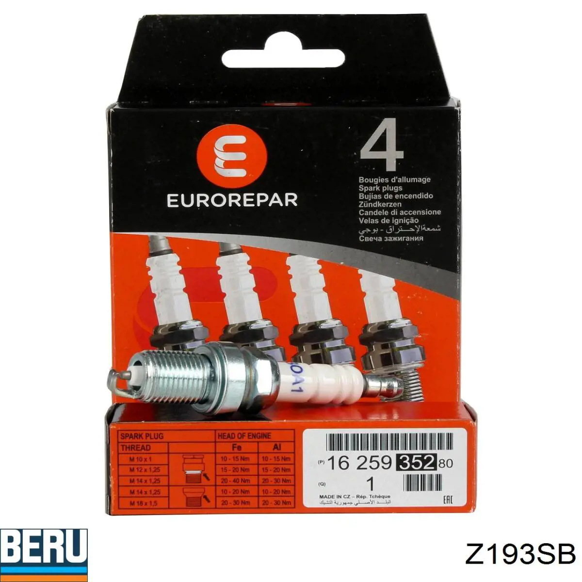 Vela de ignição Beru Z193SB preço, a partir de 5,29 USD