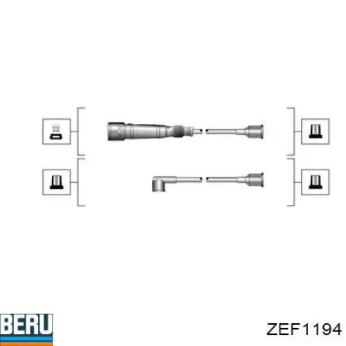Fios de alta voltagem, kit ZEF1194 Beru