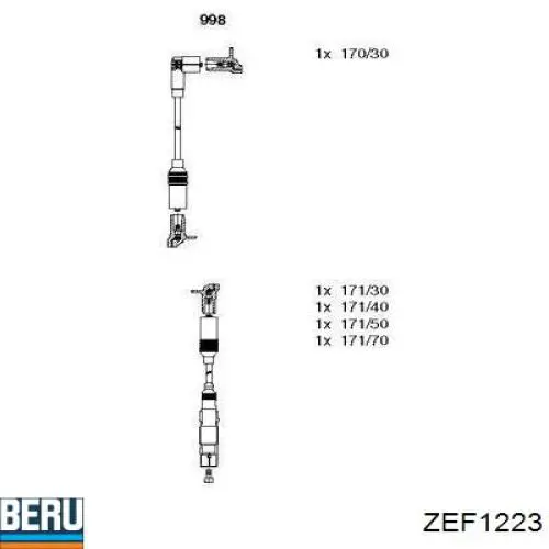 Compre ZEF1223 Beru Fios de alta voltagem, kit