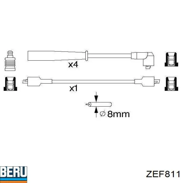 Fios de alta voltagem, kit 604 NGK