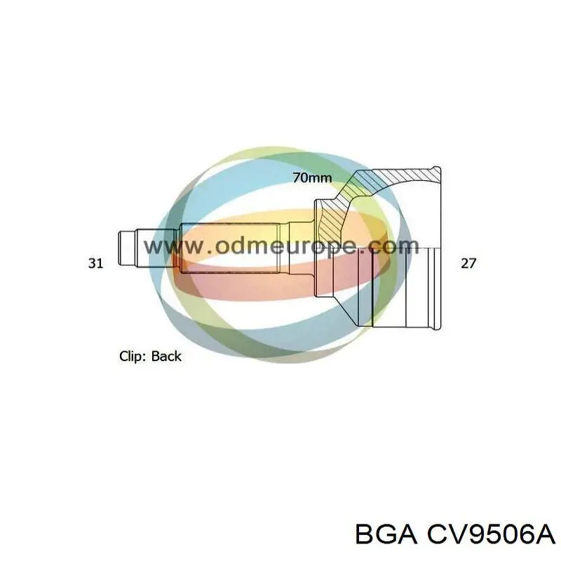 Junta homocinética externa dianteira BGA CV9506A preço, a partir de 38,92 USD